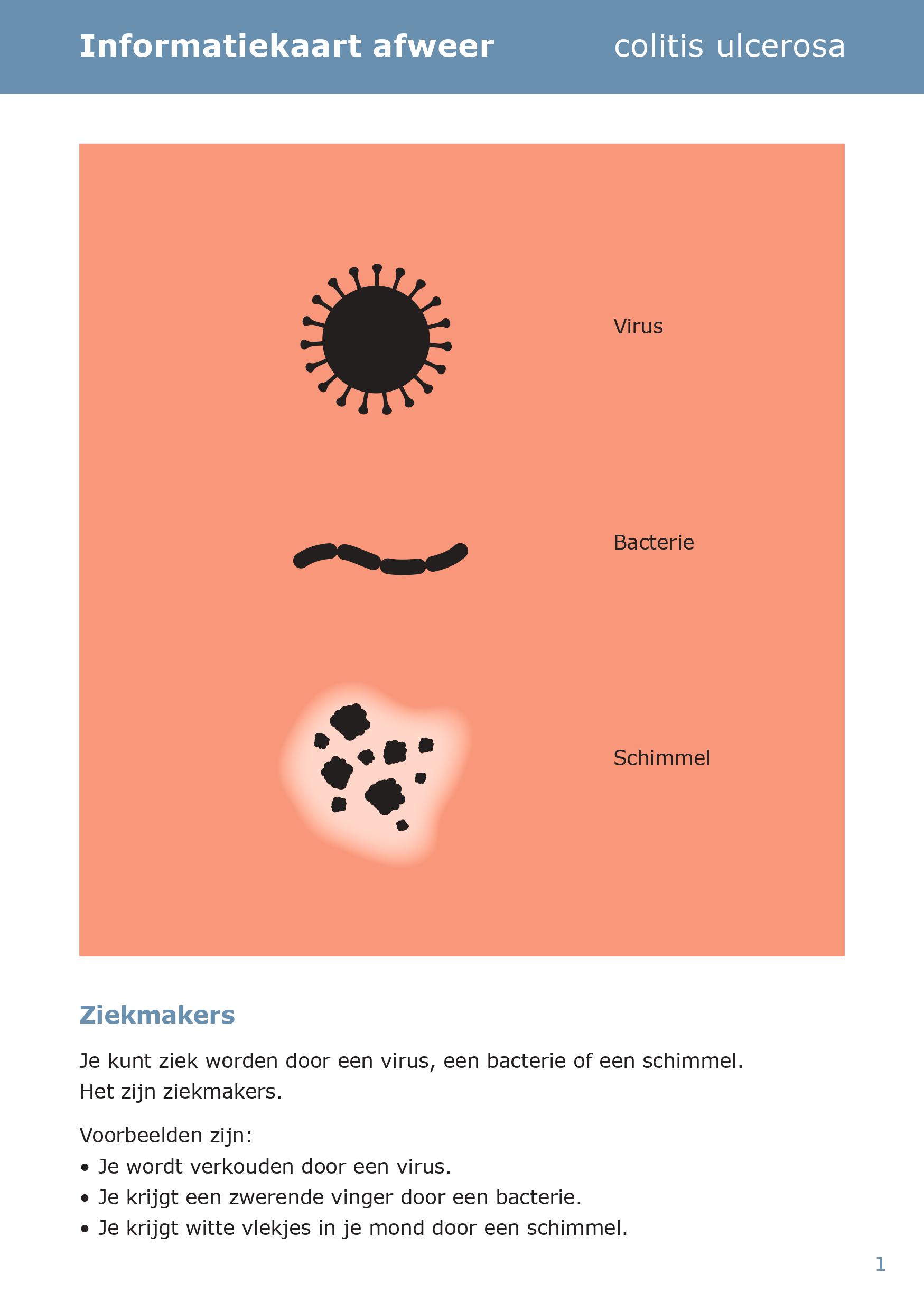 Praatkaart afweer en biologische geneesmiddelen colitis ulcerosa