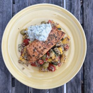 Recept zalm quinoa